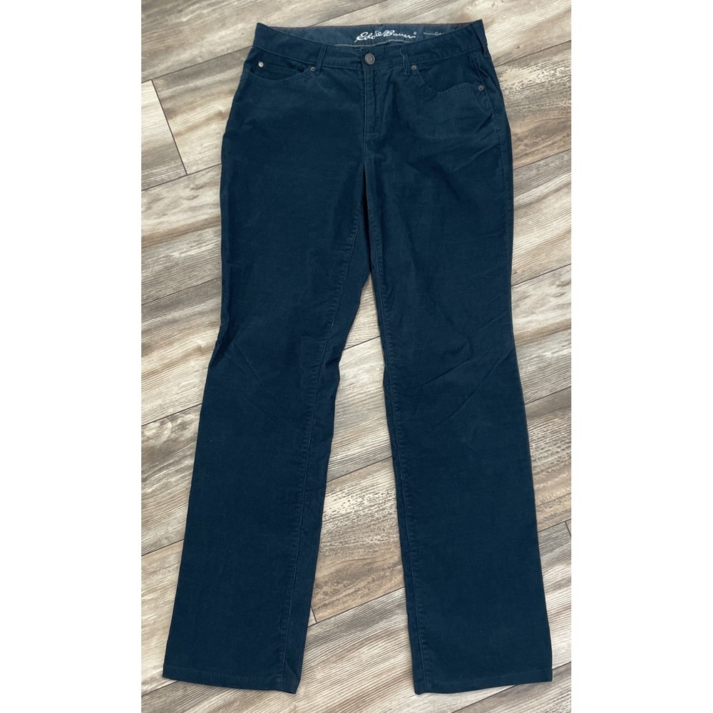 Eddie Bauer Corduroy Pants Womens T8 Slightly Curvy Boot Cut Teal